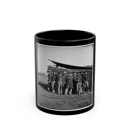 Group Of Officers On The Plateau, City Point, Va. (U.S. Civil War) Black Coffee Mug-11oz-Go Mug Yourself