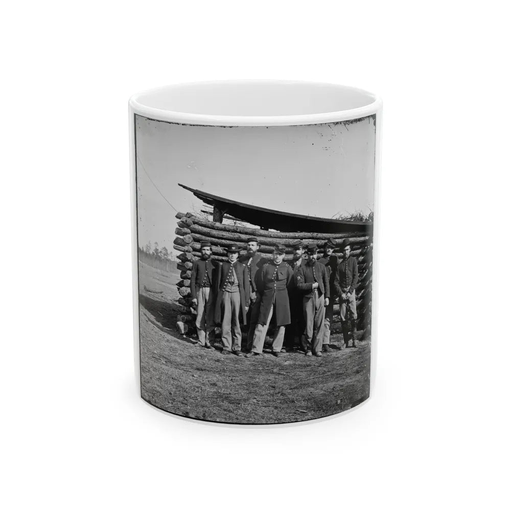 Group Of Officers On The Plateau, City Point, Va. (U.S. Civil War) White Coffee Mug-11oz-Go Mug Yourself