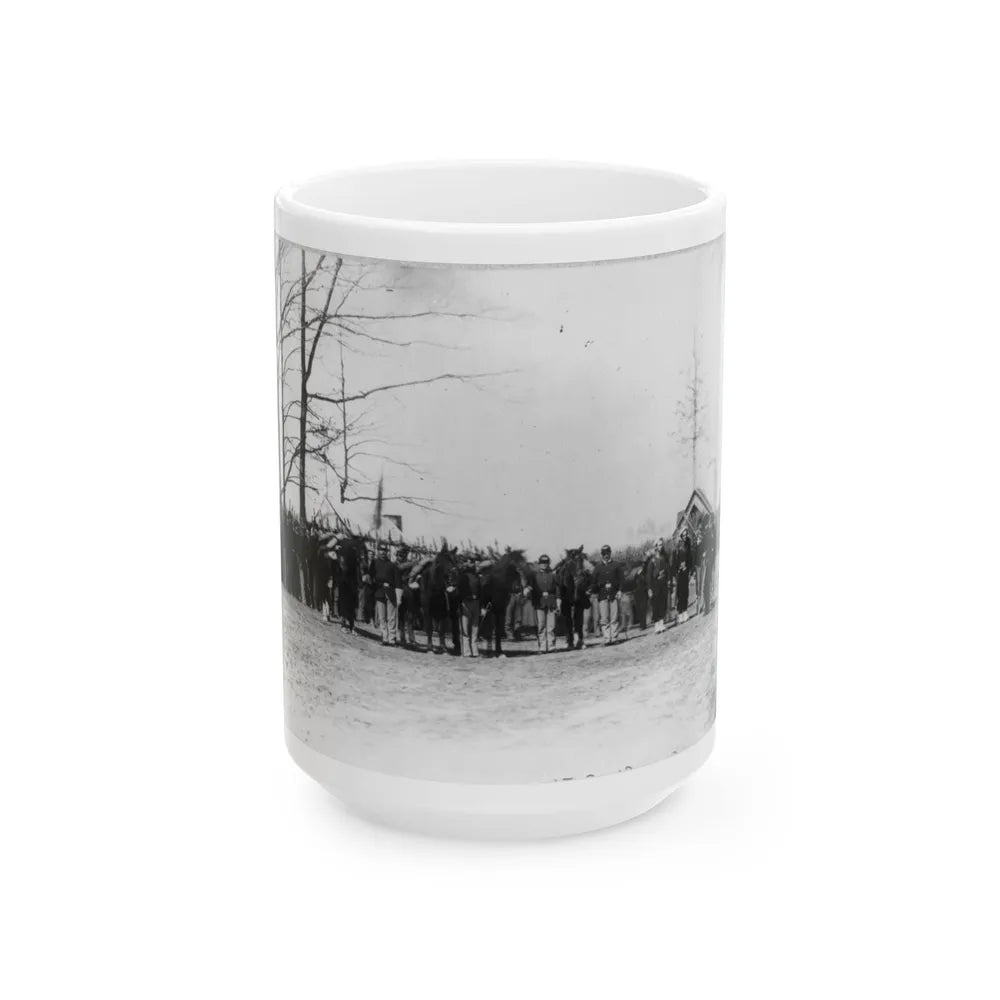 Group Of Provost Guards At Headquarters, Army Of The Potomac (U.S. Civil War) White Coffee Mug-15oz-Go Mug Yourself