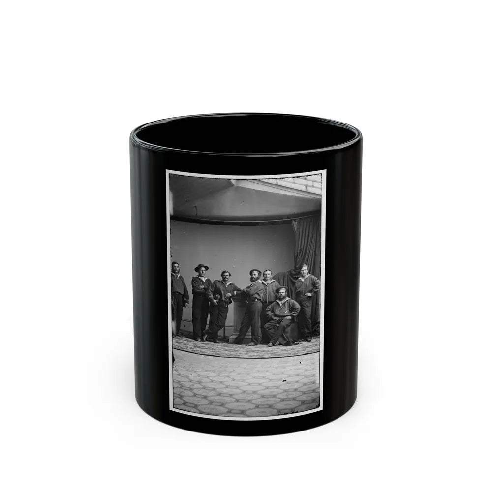 Group Of Russian Sailors From The Navy Ship Variag During Visit To New York City 001 (U.S. Civil War) Black Coffee Mug-11oz-Go Mug Yourself