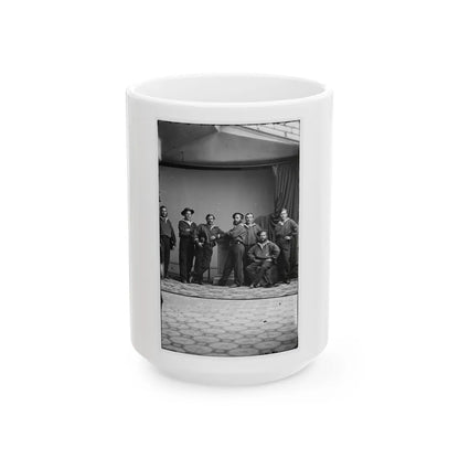 Group Of Russian Sailors From The Navy Ship Variag During Visit To New York City 001 (U.S. Civil War) White Coffee Mug-15oz-Go Mug Yourself