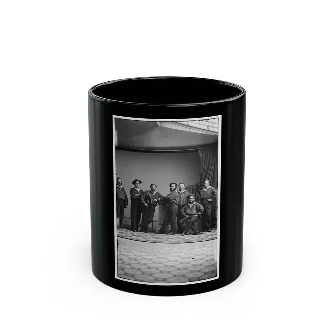 Group Of Russian Sailors From The Navy Ship Variag During Visit To New York City 001 (U.S. Civil War) Black Coffee Mug 11oz - Go Mug Yourself