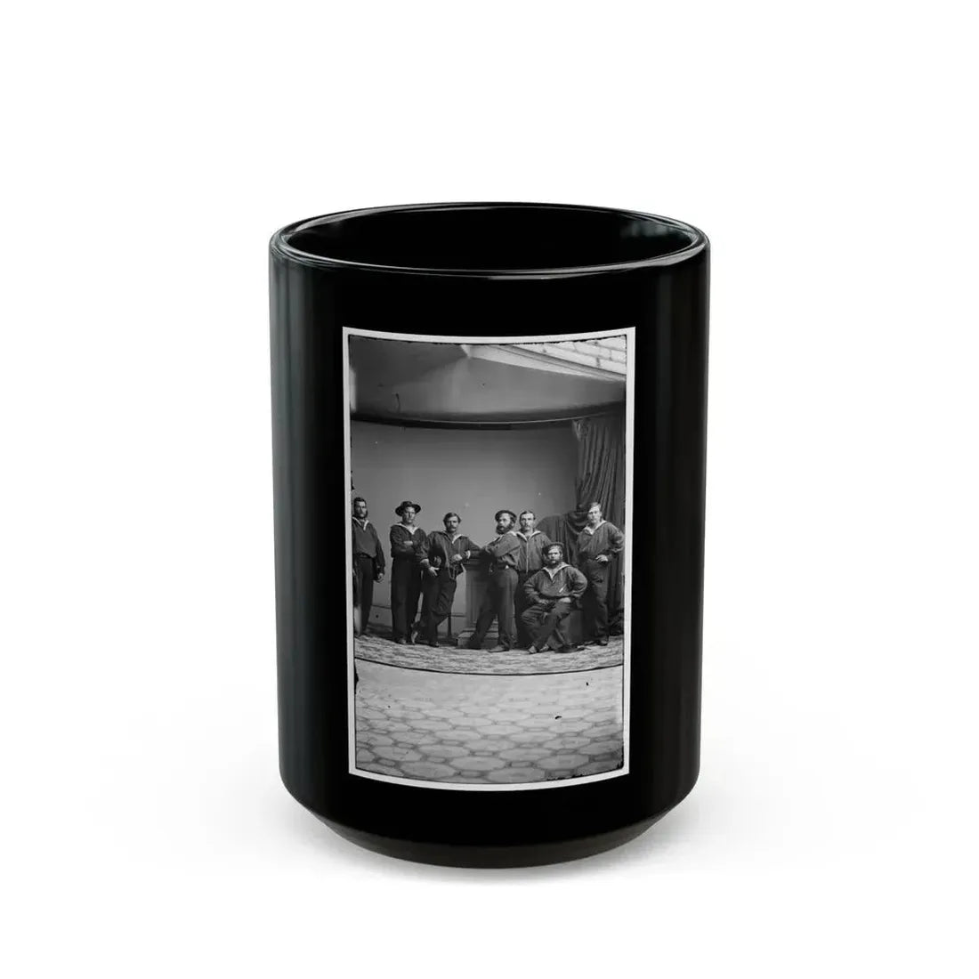 Group Of Russian Sailors From The Navy Ship Variag During Visit To New York City 001 (U.S. Civil War) Black Coffee Mug 15oz - Go Mug Yourself
