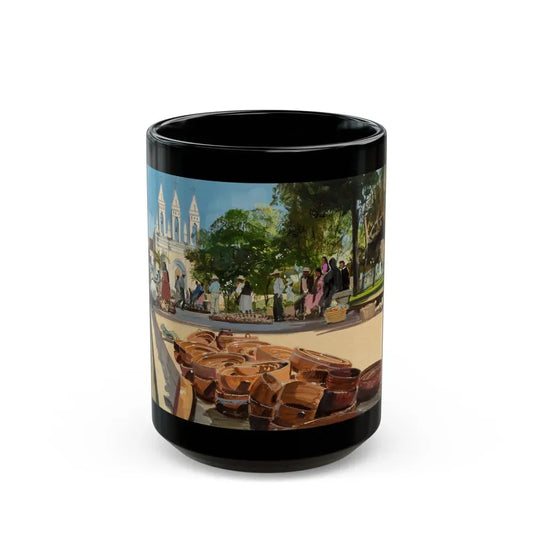 Group of Six Calendar illustrations (2), 1970-78 - Black Coffee Mug 15oz - Go Mug Yourself