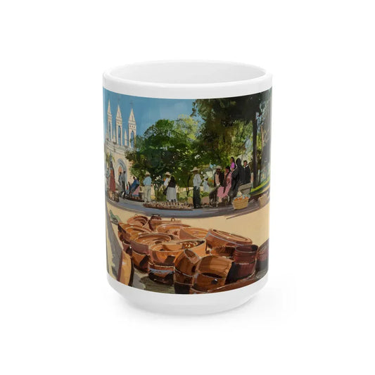 Group of Six Calendar illustrations (2), 1970-78 - White Coffee Mug 15oz - Go Mug Yourself