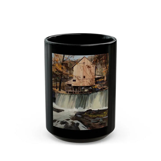 Group of Six Calendar illustrations (5), 1970-78 - Black Coffee Mug 15oz - Go Mug Yourself