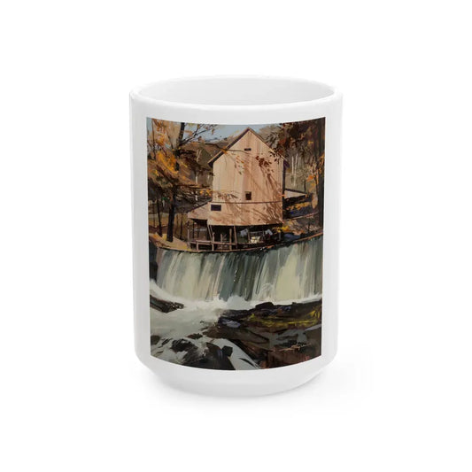 Group of Six Calendar illustrations (5), 1970-78 - White Coffee Mug 15oz - Go Mug Yourself