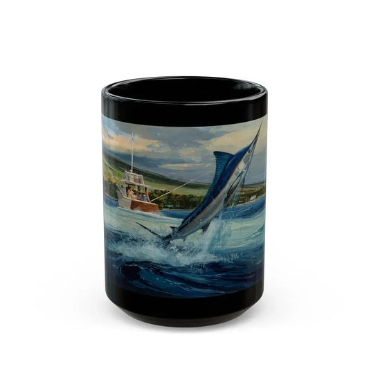 Group of Six Calendar illustrations (6), 1970-78 - Black Coffee Mug 15oz - Go Mug Yourself