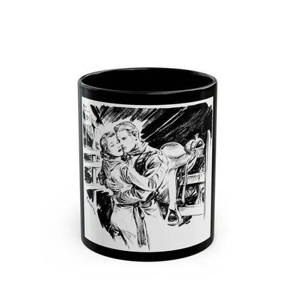 Group of six interior pulp illustrations (1) - Black Coffee Mug 11oz - Go Mug Yourself