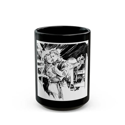 Group of six interior pulp illustrations (1) - Black Coffee Mug 15oz - Go Mug Yourself