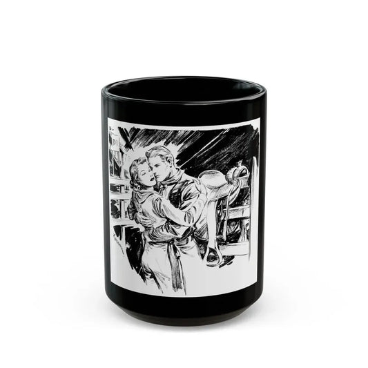 Group of six interior pulp illustrations (1) - Black Coffee Mug 15oz - Go Mug Yourself