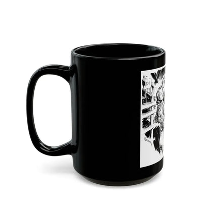 Group of six interior pulp illustrations (1) - Black Coffee Mug - Go Mug Yourself