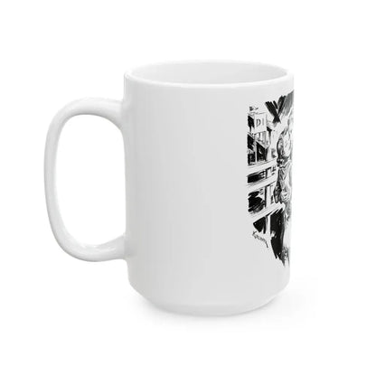 Group of six interior pulp illustrations (1) - White Coffee Mug - Go Mug Yourself