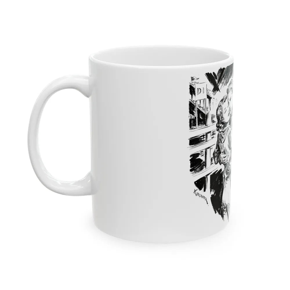 Group of six interior pulp illustrations (1) - White Coffee Mug-Go Mug Yourself