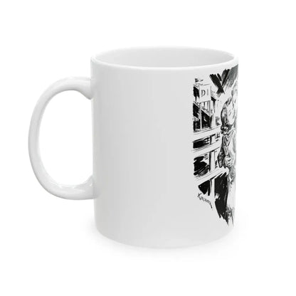 Group of six interior pulp illustrations (1) - White Coffee Mug - Go Mug Yourself