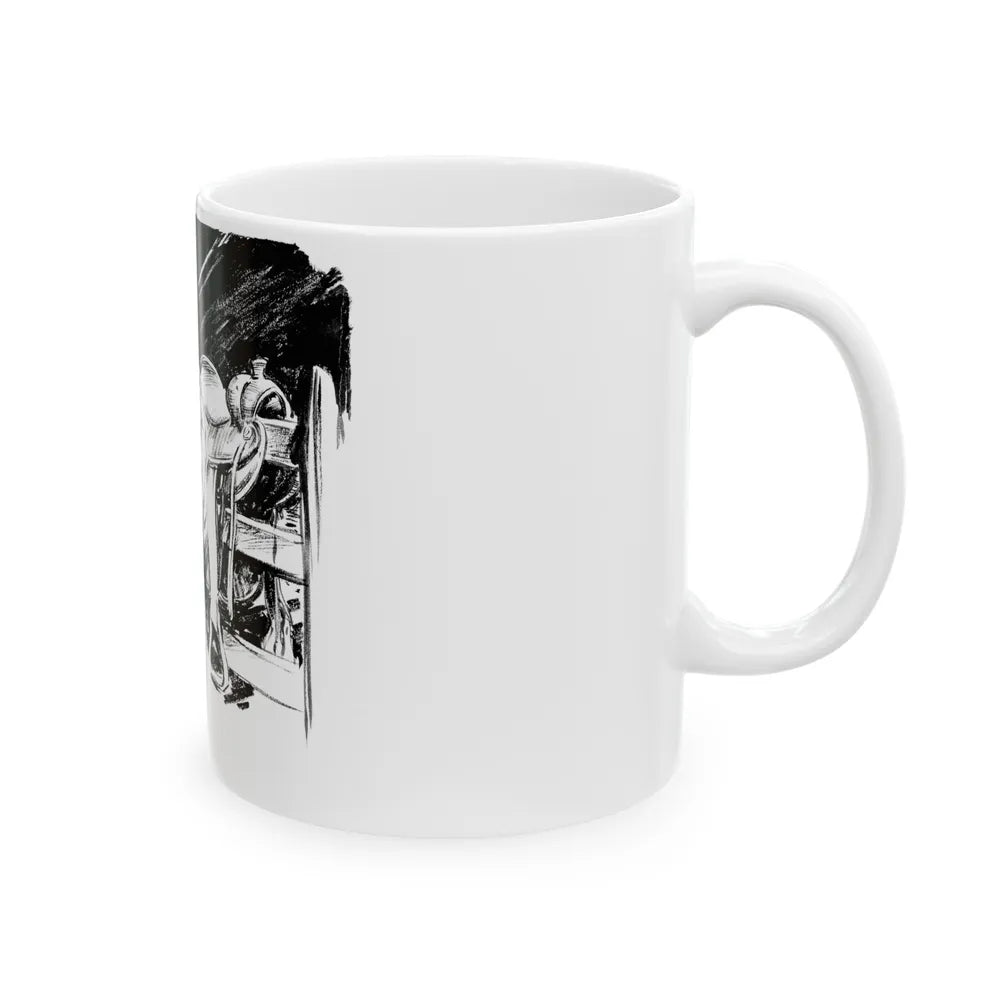 Group of six interior pulp illustrations (1) - White Coffee Mug-Go Mug Yourself