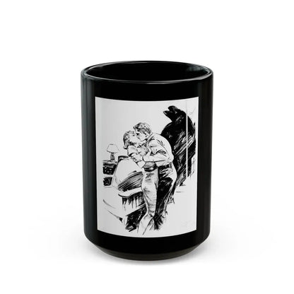 Group of six interior pulp illustrations (2) - Black Coffee Mug 15oz - Go Mug Yourself