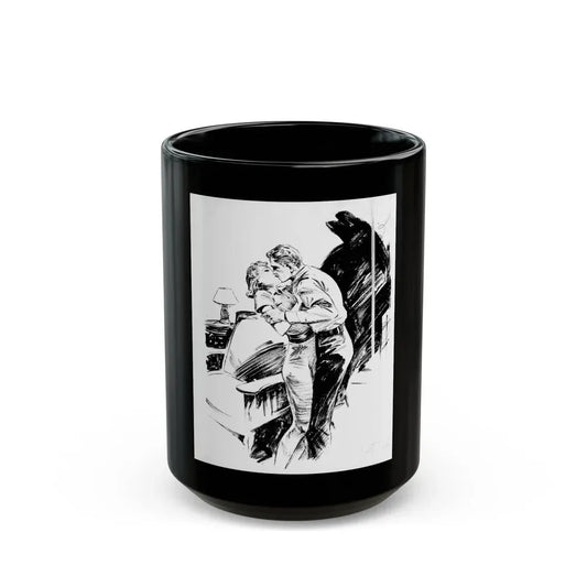 Group of six interior pulp illustrations (2) - Black Coffee Mug 15oz - Go Mug Yourself