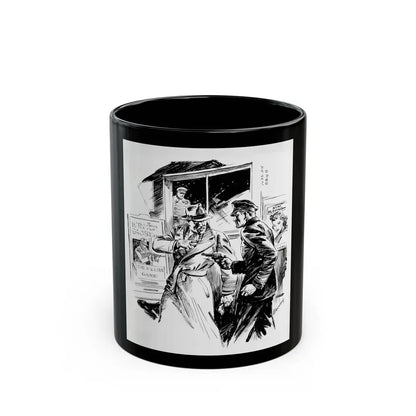 Group of six interior pulp illustrations (4) - Black Coffee Mug 11oz - Go Mug Yourself