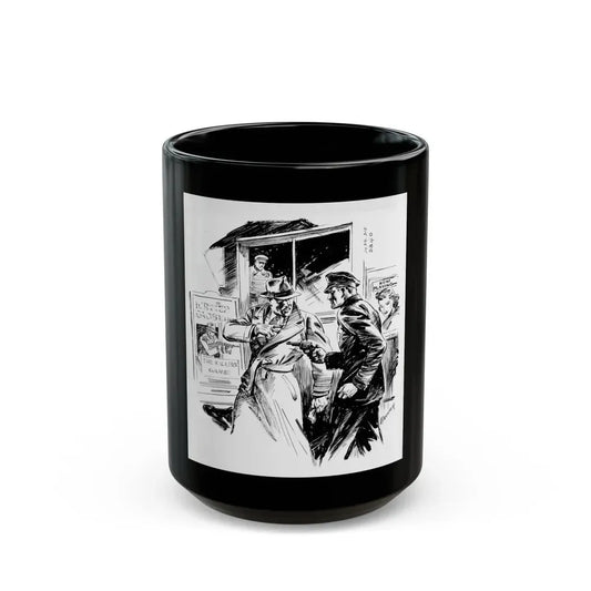 Group of six interior pulp illustrations (4) - Black Coffee Mug 15oz - Go Mug Yourself