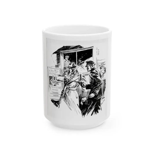 Group of six interior pulp illustrations (4) - White Coffee Mug 15oz - Go Mug Yourself