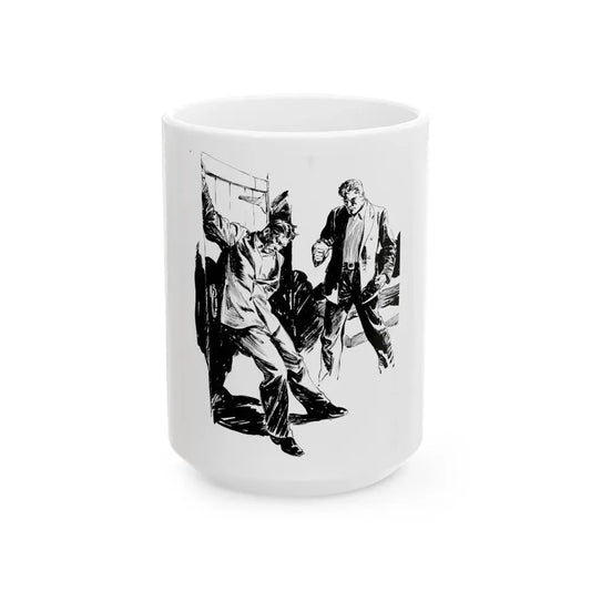 Group of six interior pulp illustrations (5) - White Coffee Mug 15oz - Go Mug Yourself