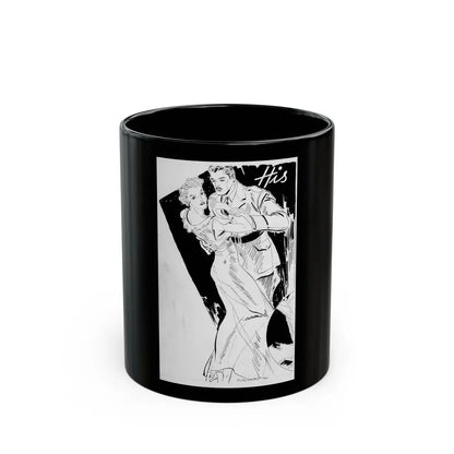 Group of six interior pulp illustrations (6) - Black Coffee Mug 11oz - Go Mug Yourself