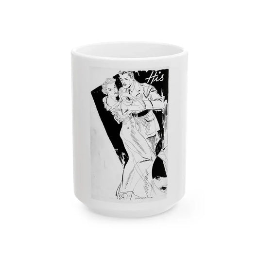 Group of six interior pulp illustrations (6) - White Coffee Mug 15oz - Go Mug Yourself
