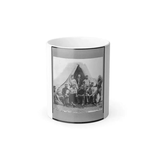 Group of Soldiers of Co. G., 71St New York Volunteers, Posed in Front of Tent (U.S. Civil War) Color Changing Coffee Mug 11oz Default Title 11oz - Go Mug Yourself
