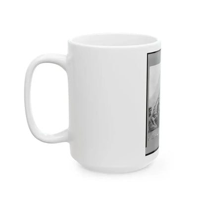 Group Of Soldiers Of Co. G., 71st New York Volunteers, Posed In Front Of Tent (U.S. Civil War) White Coffee Mug - Go Mug Yourself