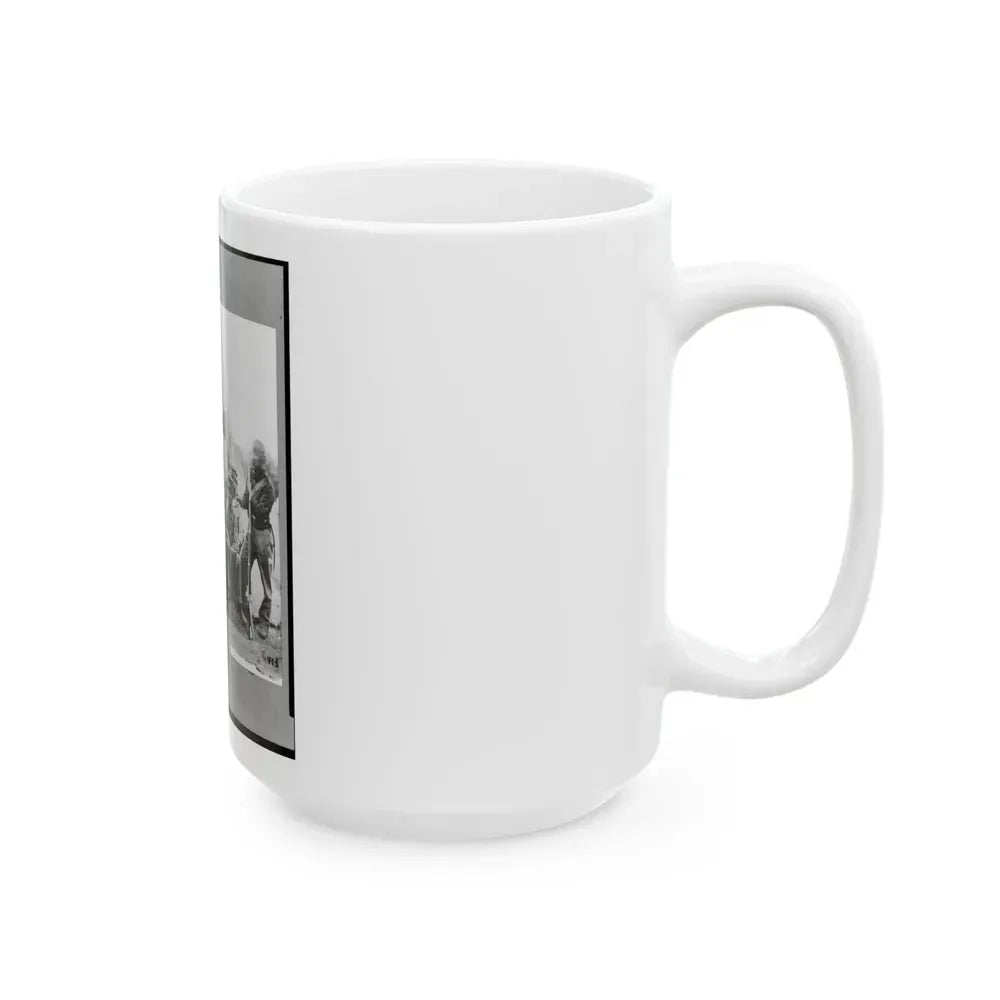 Group Of Soldiers Of Co. G., 71st New York Volunteers, Posed In Front Of Tent (U.S. Civil War) White Coffee Mug - Go Mug Yourself
