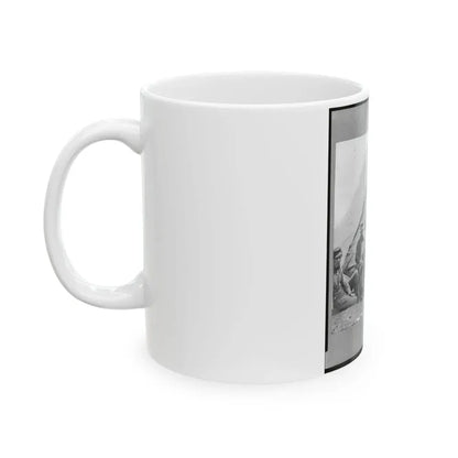 Group Of Soldiers Of Co. G., 71st New York Volunteers, Posed In Front Of Tent (U.S. Civil War) White Coffee Mug - Go Mug Yourself