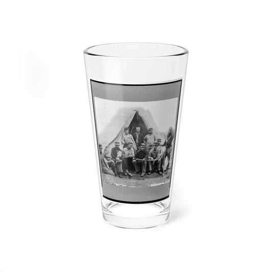 Group Of Soldiers Of Co. G., 71st New York Volunteers, Posed In Front Of Tent (U.S. Civil War) Pint Glass 16oz-16oz-Go Mug Yourself