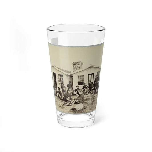 Group Of Soldiers Outside Winter Quarters (U.S. Civil War) Pint Glass 16oz-16oz-Go Mug Yourself