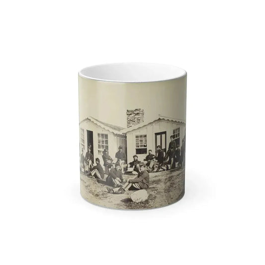 Group of Soldiers Outside Winter Quarters (U.S. Civil War) Color Changing Coffee Mug 11oz Default Title 11oz - Go Mug Yourself