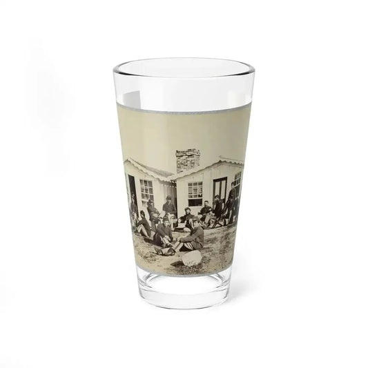 Group Of Soldiers Outside Winter Quarters (U.S. Civil War) Pint Glass 16oz 16oz - Go Mug Yourself