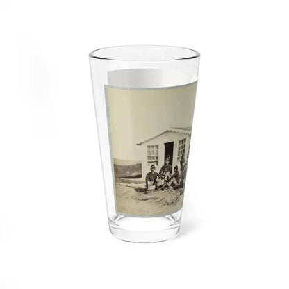 Group Of Soldiers Outside Winter Quarters (U.S. Civil War) Pint Glass 16oz - Go Mug Yourself