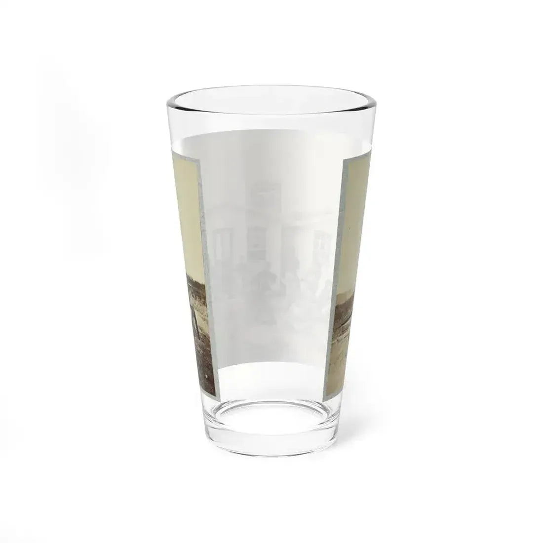 Group Of Soldiers Outside Winter Quarters (U.S. Civil War) Pint Glass 16oz - Go Mug Yourself