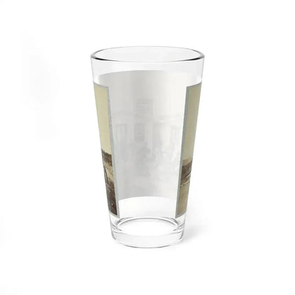 Group Of Soldiers Outside Winter Quarters (U.S. Civil War) Pint Glass 16oz - Go Mug Yourself