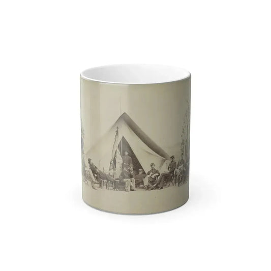 Group of Soldiers Relax in Front of a Tent (U.S. Civil War) Color Changing Coffee Mug 11oz Default Title 11oz - Go Mug Yourself