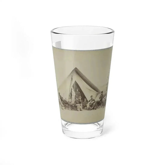 Group Of Soldiers Relax In Front Of A Tent (U.S. Civil War) Pint Glass 16oz 16oz - Go Mug Yourself
