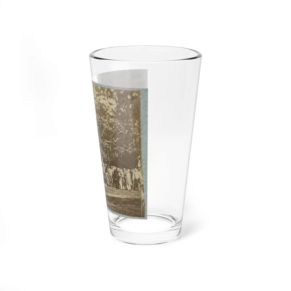 Group Of Soldiers, Some In Uniform And Some With Crutches, Pose In Front Of The Woods Possibly In Pennsylvania (U.S. Civil War) Pint Glass 16oz-Go Mug Yourself