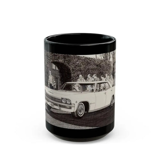 Group of Three Car Advertisements (1) - Black Coffee Mug 15oz - Go Mug Yourself