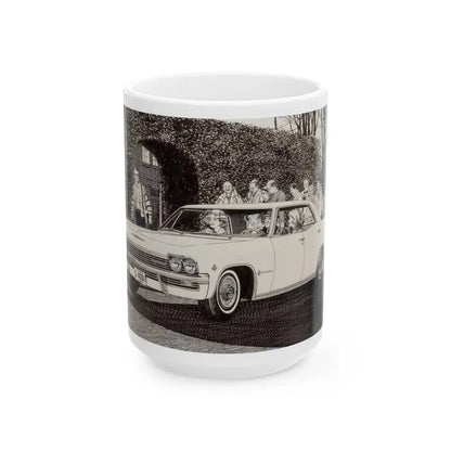 Group of Three Car Advertisements (1) - White Coffee Mug 15oz - Go Mug Yourself
