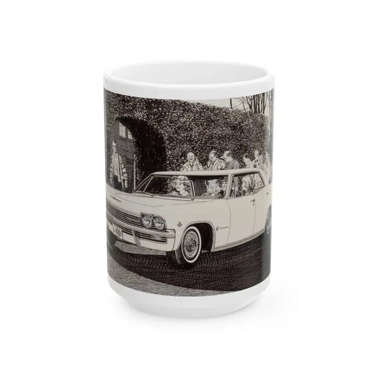Group of Three Car Advertisements (1) - White Coffee Mug 15oz - Go Mug Yourself