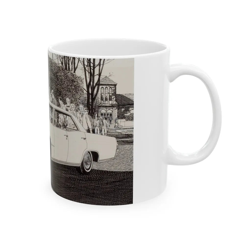 Group of Three Car Advertisements (1) - White Coffee Mug-Go Mug Yourself