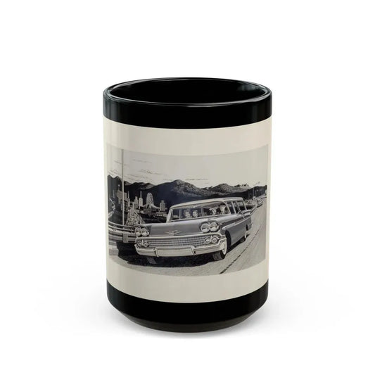 Group of Three Car Advertisements (3) - Black Coffee Mug 15oz - Go Mug Yourself