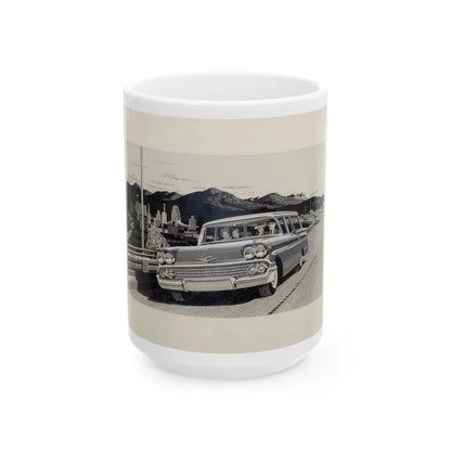 Group of Three Car Advertisements (3) - White Coffee Mug 15oz - Go Mug Yourself
