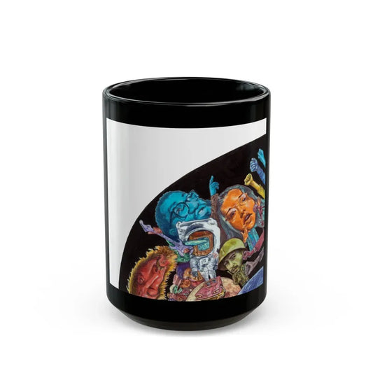 Group of Three Illustrations (1) - Black Coffee Mug 15oz - Go Mug Yourself