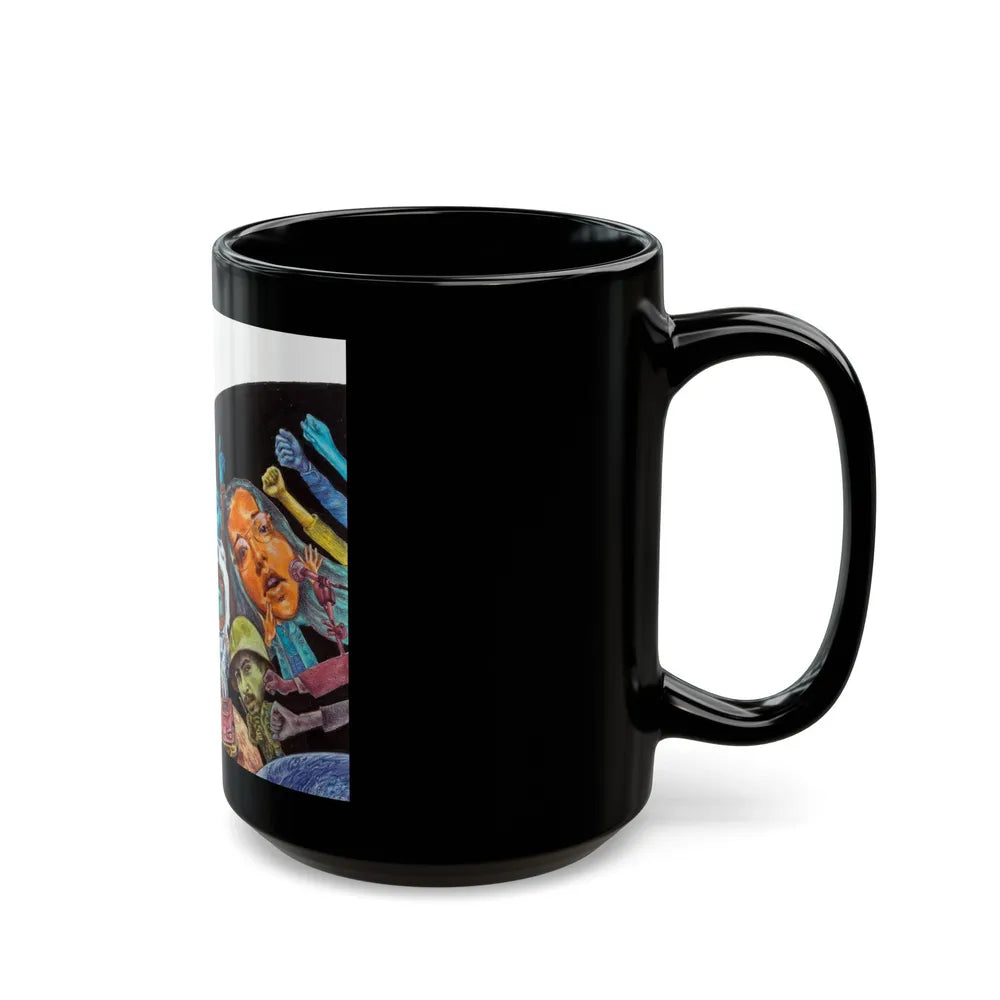 Group of Three Illustrations (1) - Black Coffee Mug-Go Mug Yourself